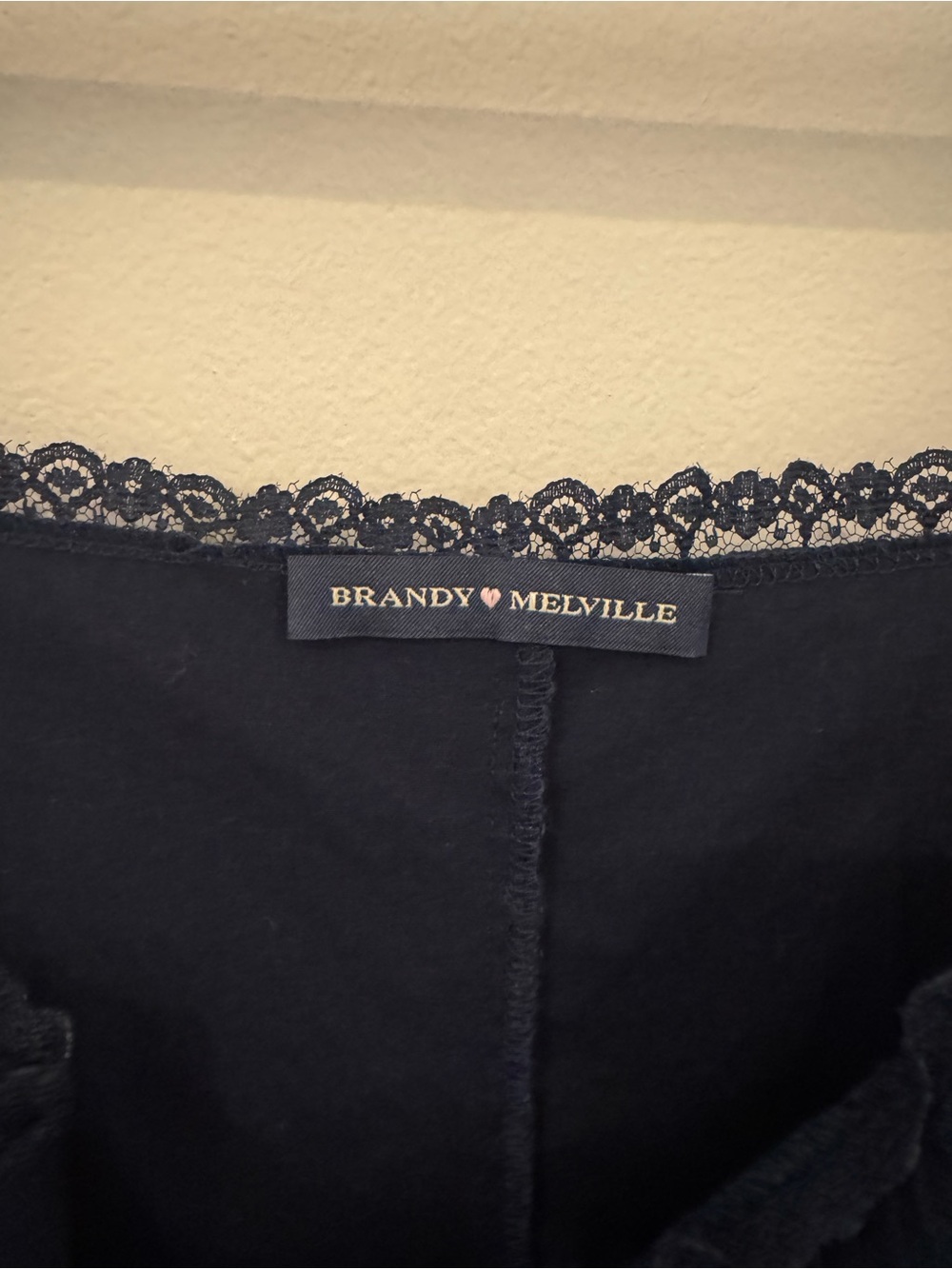 Brandy Melville Navy Blue Midi Dress with Lace Trim - Picture 6 of 8